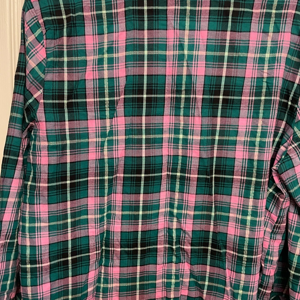 Victoria's Secret Plaid Pajama Set - Pink and Green - Picture 6 of 7